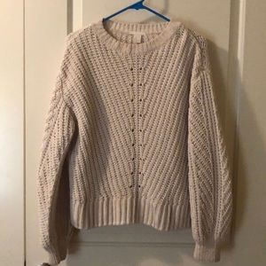 Lightly worn, off-white, H&M sweater